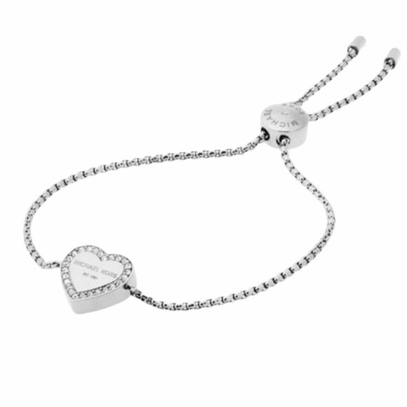 Michael Kors Jewelry - MICHAEL KORS White Gold Heritage Slide Bracelet